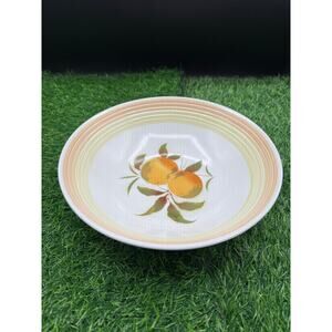 Vintage Sears Harmony House Ironstone Tangerine Vegetable Bowl-Ribbed